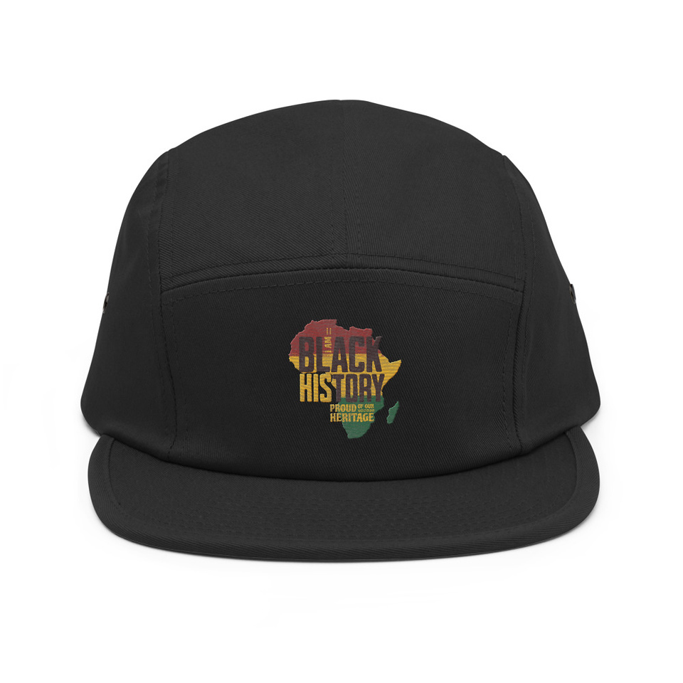 Black History - Heritage Map 5 Panel Cap