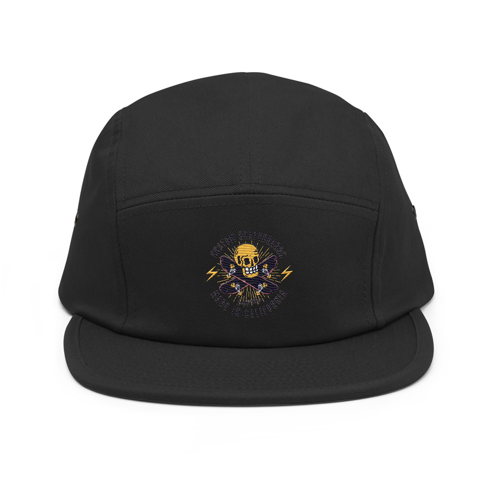 Custom Skateboards - Skull 5 Panel Cap