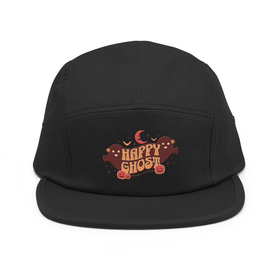 Cute Happy Ghost 5 Panel Cap