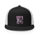 'Press Pause' Anime Gaming 5 Panel Trucker Cap