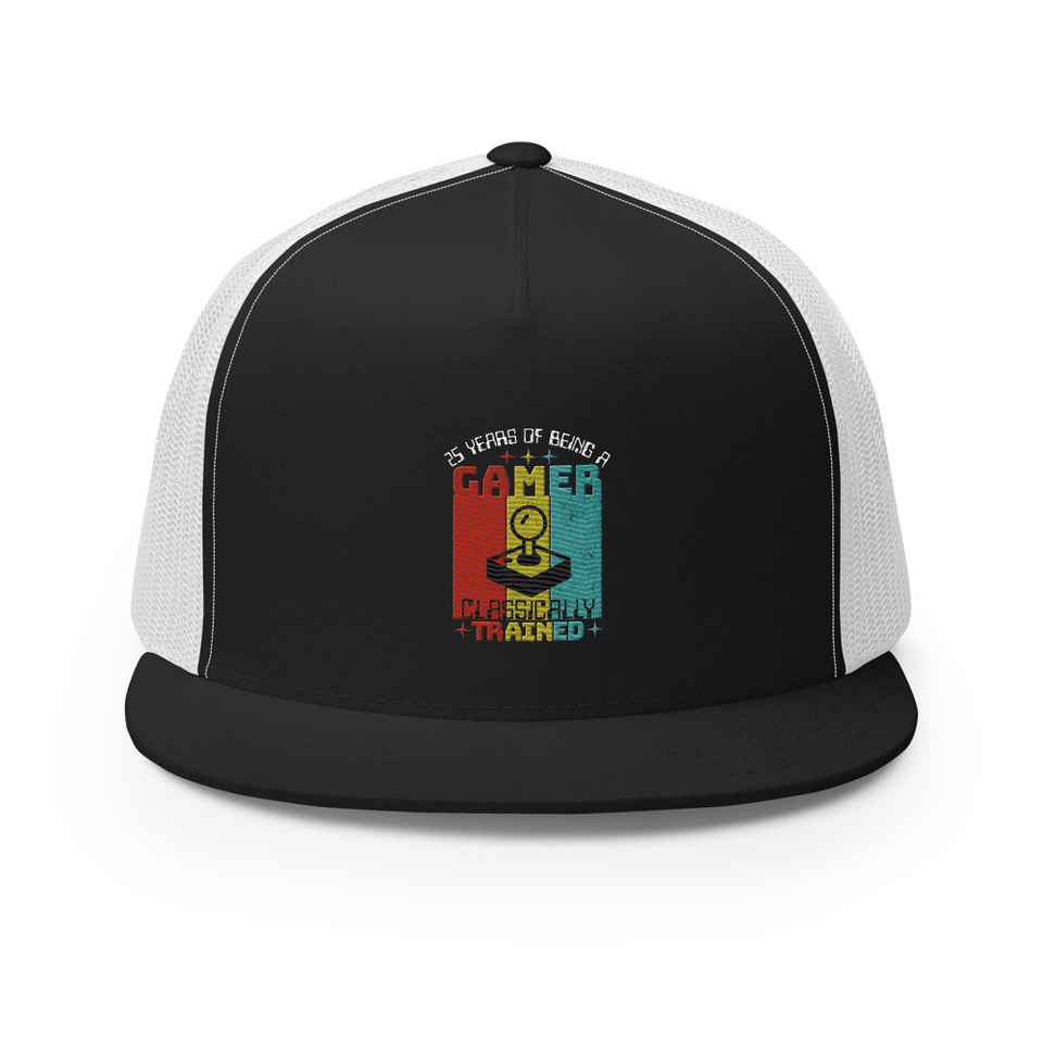 25 Years of Being A Gamer 5 Panel Trucker Cap