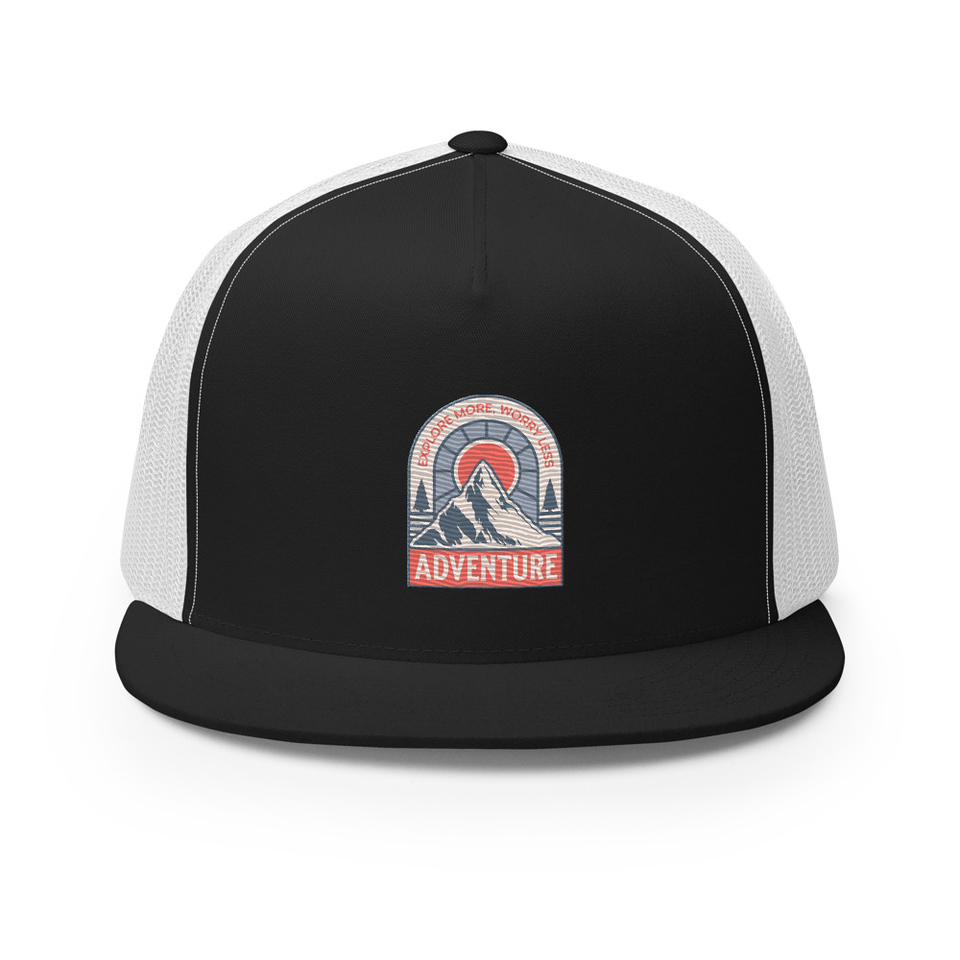 Adventure - Mountain Climbing 5 Panel Trucker Cap