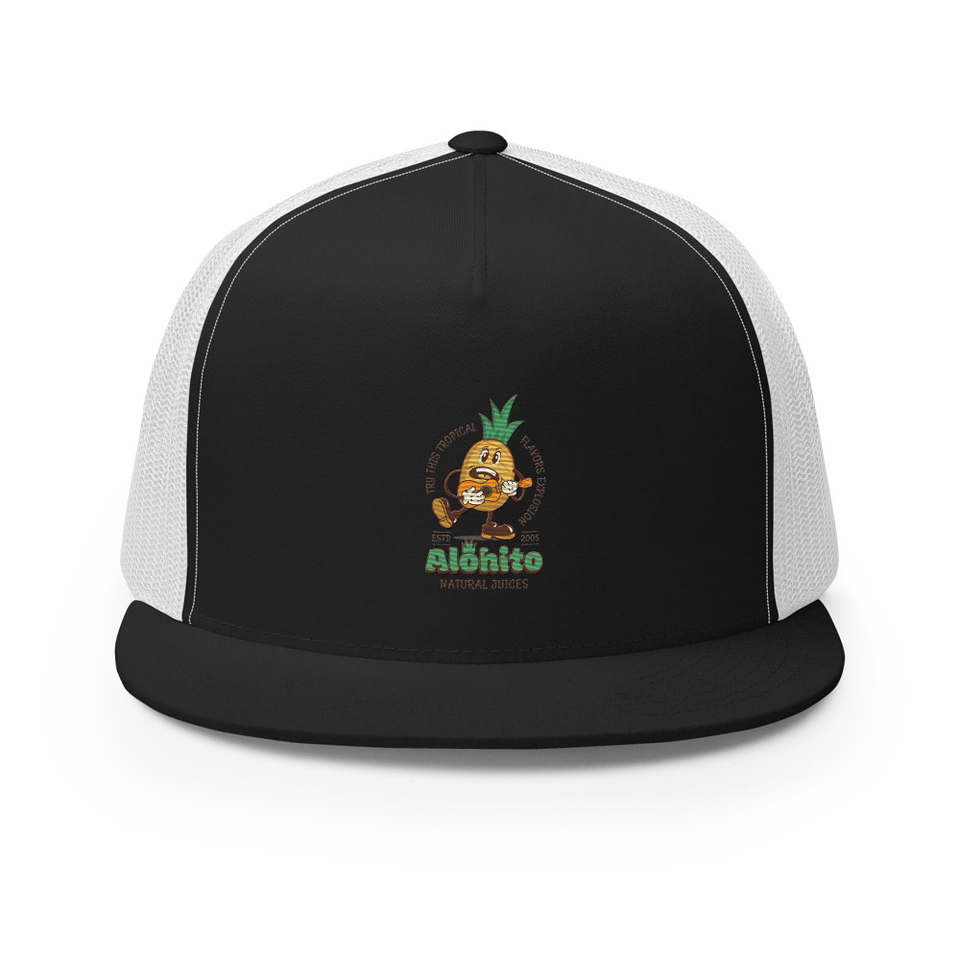 Alohito Natural Juices - Pineapple Mascot 5 Panel Trucker Cap