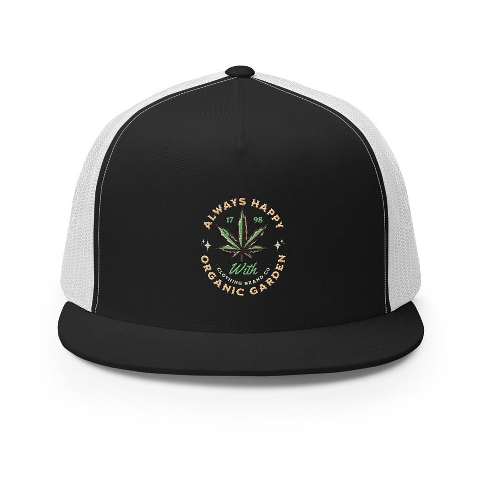 Always Happy - Cannabis 5 Panel Trucker Cap