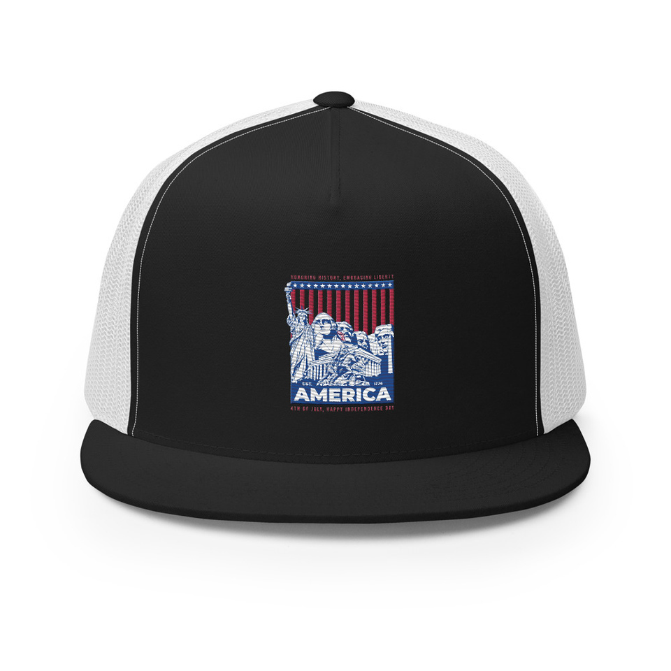 AMERICA (2) 5 Panel Trucker Cap