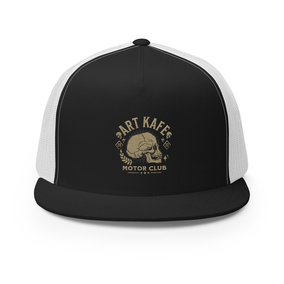 Art Kafe Motor Club 5 Panel Trucker Cap