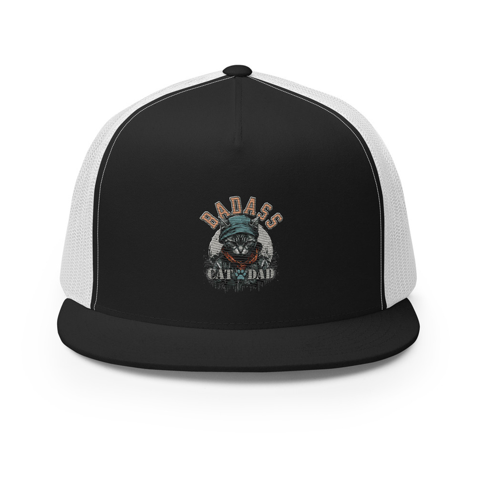 BADASS CAT DAT 5 Panel Trucker Cap