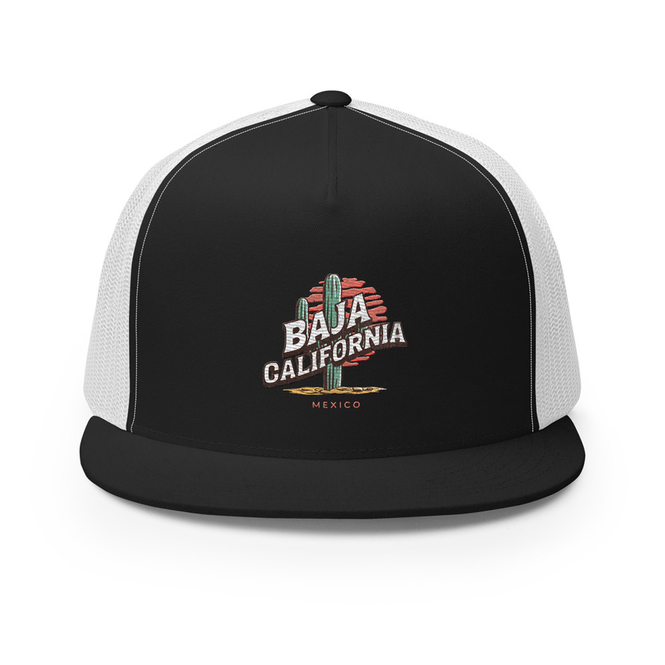 Baja Cali Mexico 5 Panel Trucker Cap
