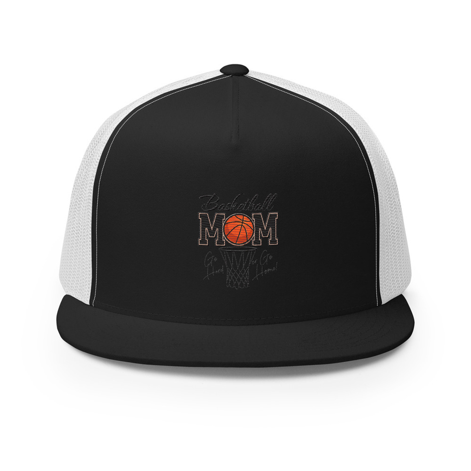 Basketball Mom - Mother's Day 5 Panel Trucker Cap