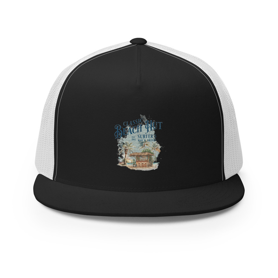 Beach Hut 5 Panel Trucker Cap