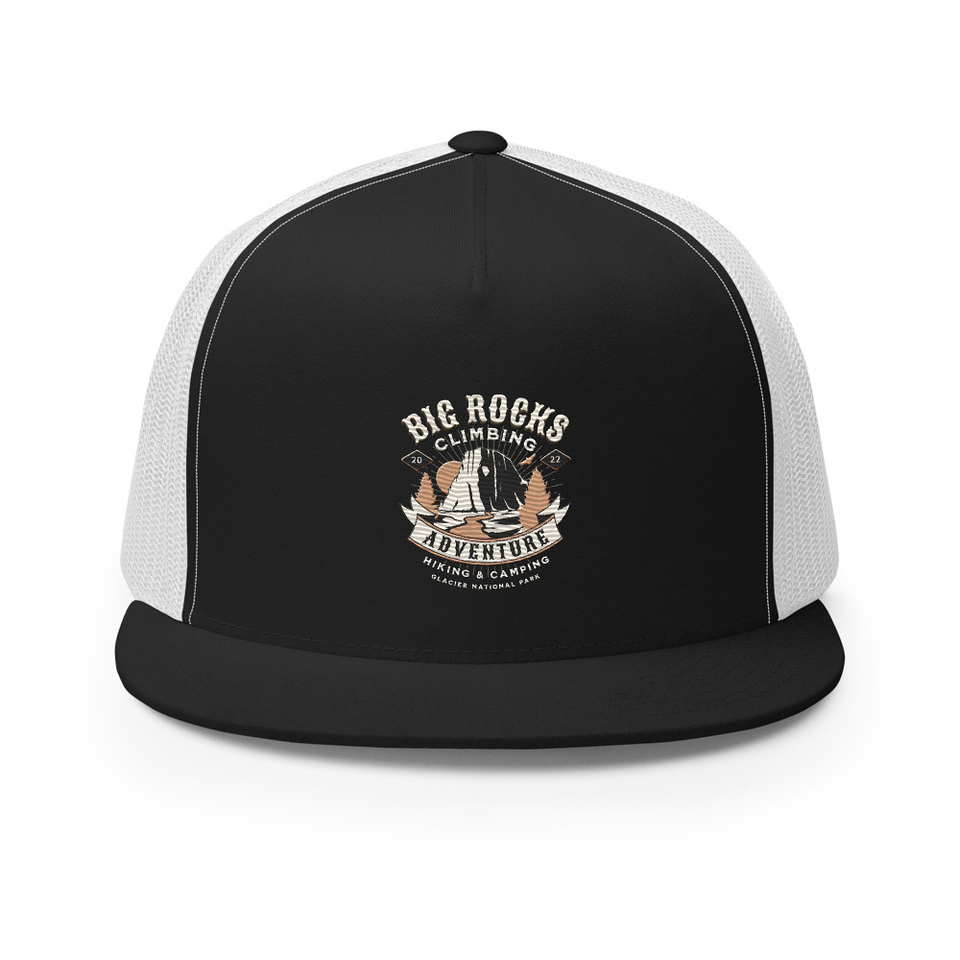Big Rocks Climbing - Outdoor Adventure 5 Panel Trucker Cap