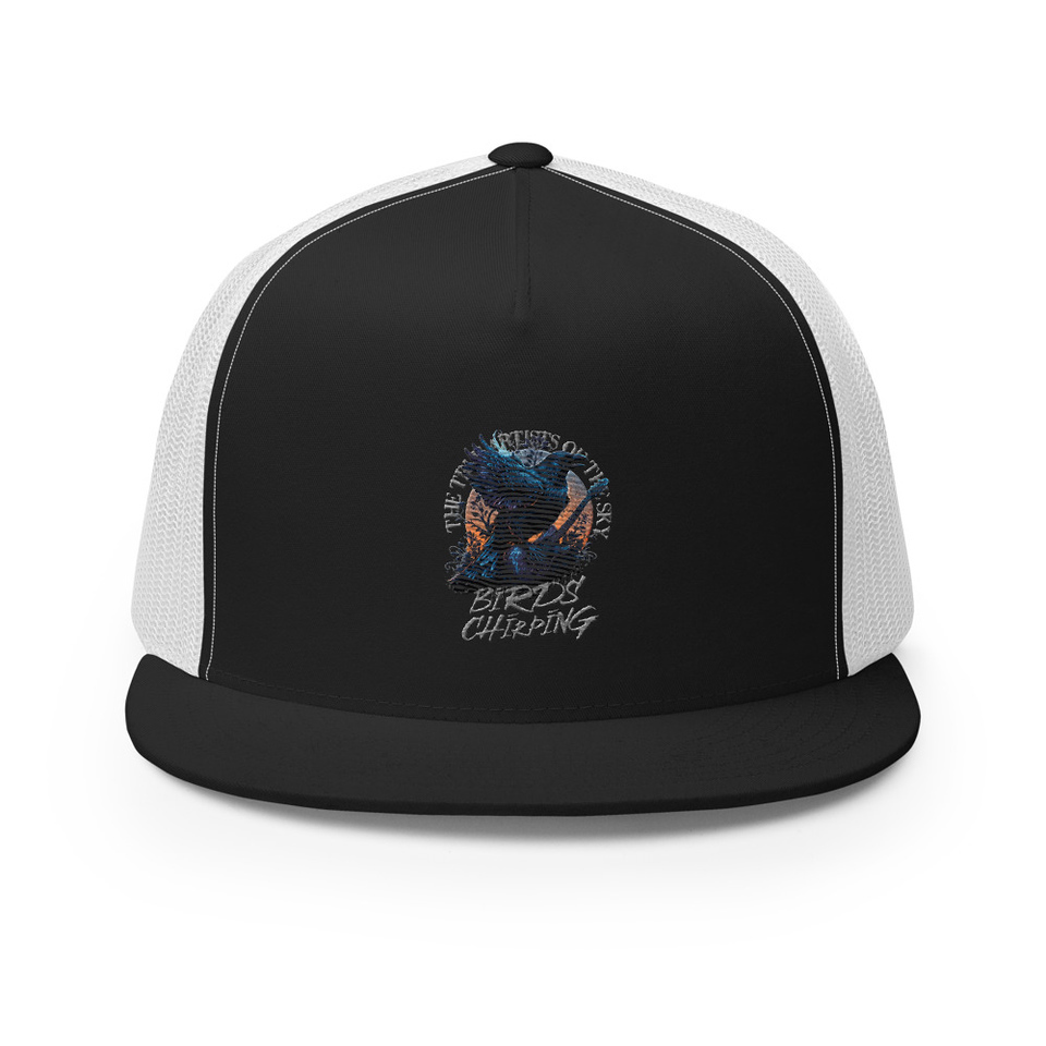 Birds Chirping 5 Panel Trucker Cap