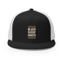 Black Every Month - African American History 5 Panel Trucker Cap