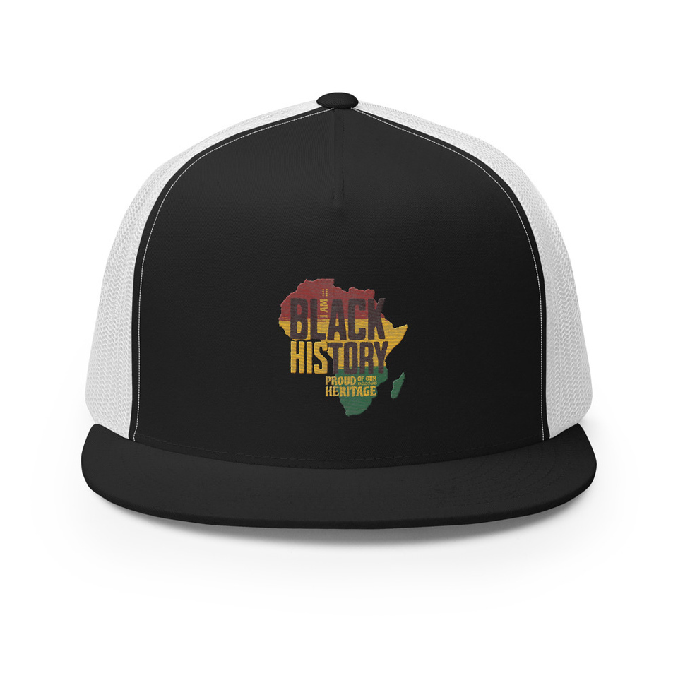 Black History - Heritage Map 5 Panel Trucker Cap