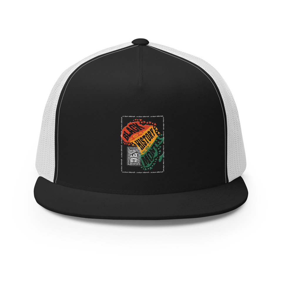 Black History Month - Tribal History 5 Panel Trucker Cap