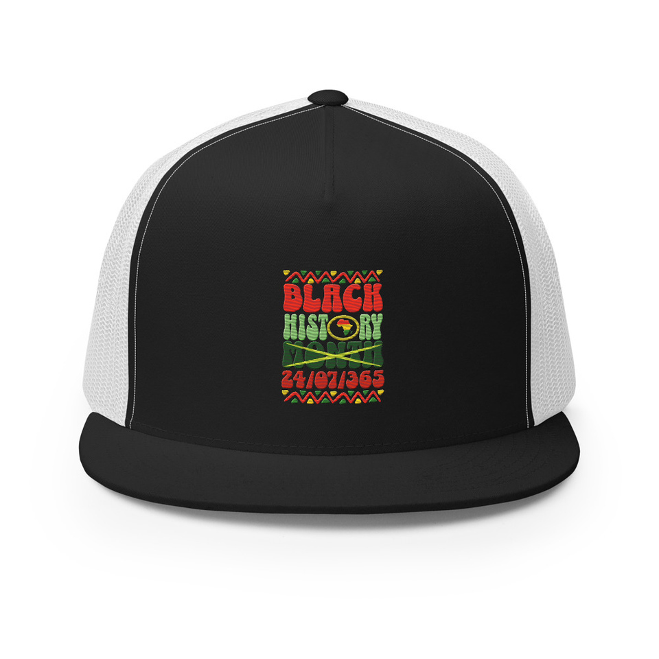 Black History Month 5 Panel Trucker Cap