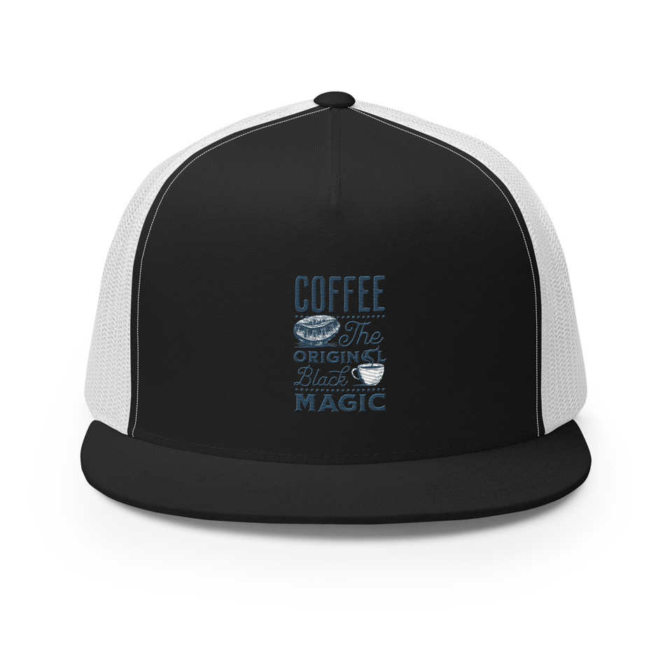 Black Magic Coffee - Simple Cup 5 Panel Trucker Cap