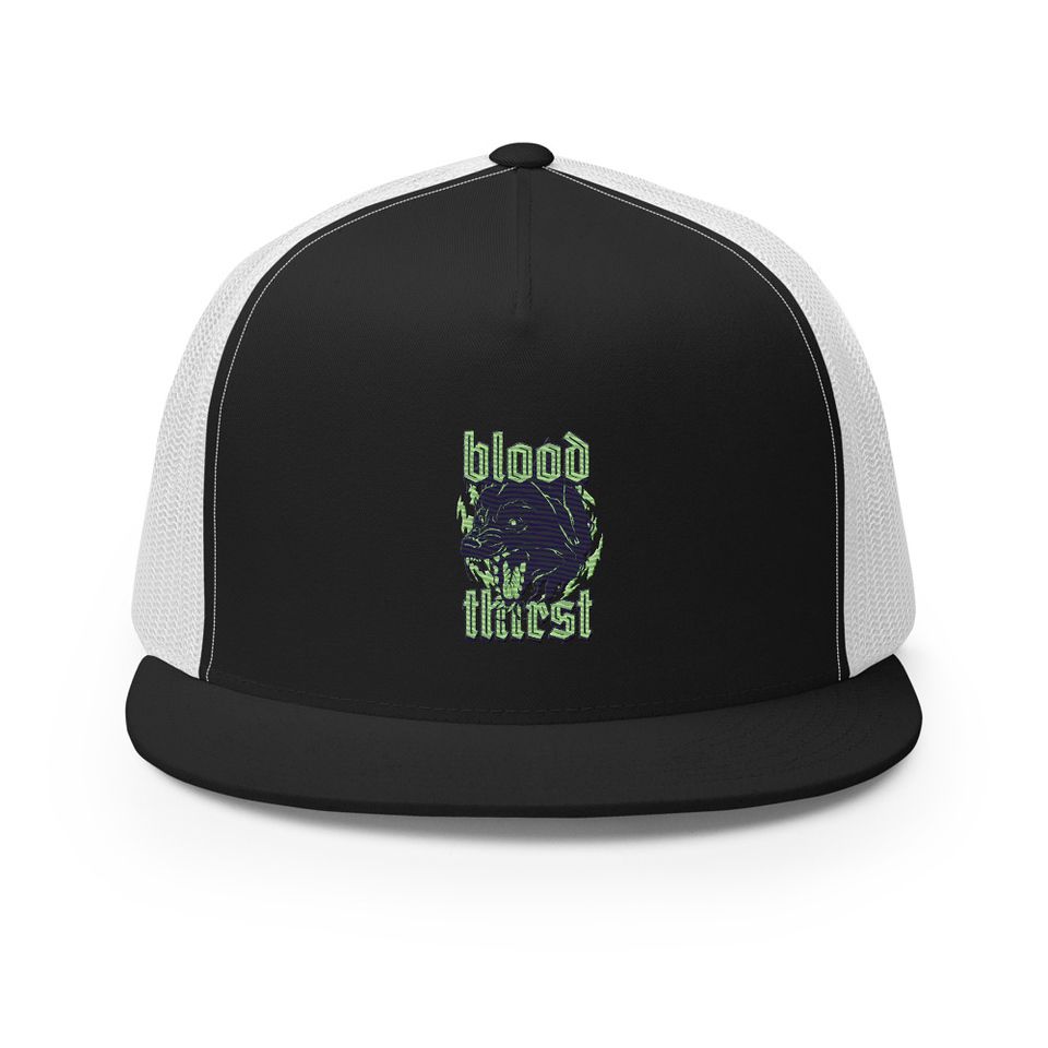Blood Thirst - Neon Dog 5 Panel Trucker Cap