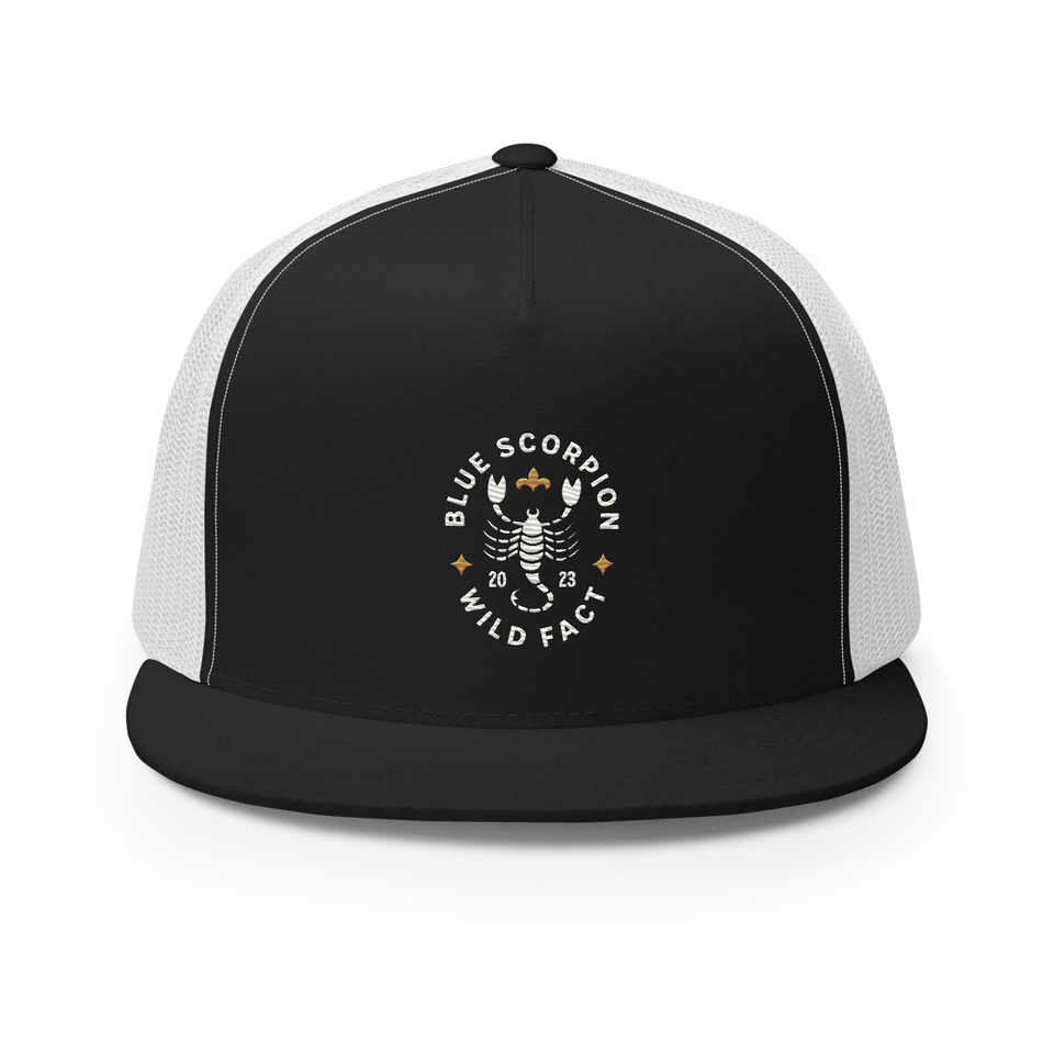 Blue Scorpion - Wildlife Animal 5 Panel Trucker Cap