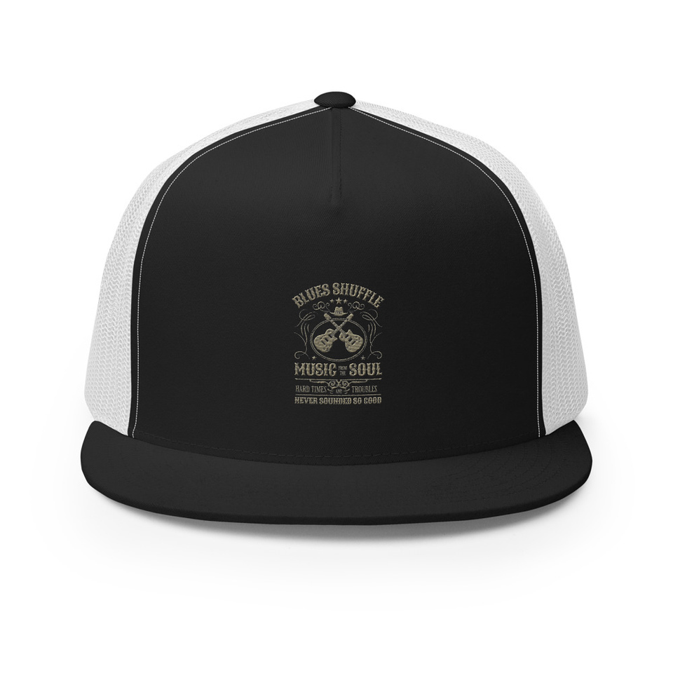Blues Music from the Soul - Guitar 5 Panel Trucker Cap