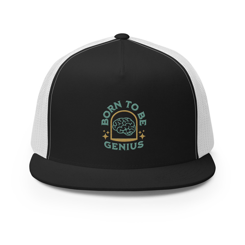 Born To Be Genius - Brain 5 Panel Trucker Cap