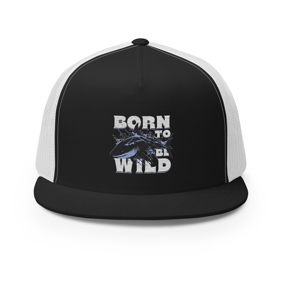 BORN TO BE WILD 5 Panel Trucker Cap