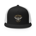 BORN TO HUNT- BE BRAVE & WILD 5 Panel Trucker Cap