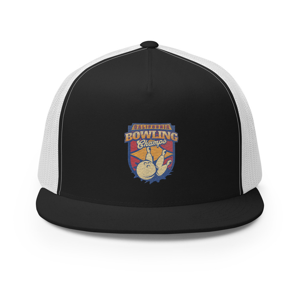 Bowling Championship - Retro Athlectic Sports 5 Panel Trucker Cap
