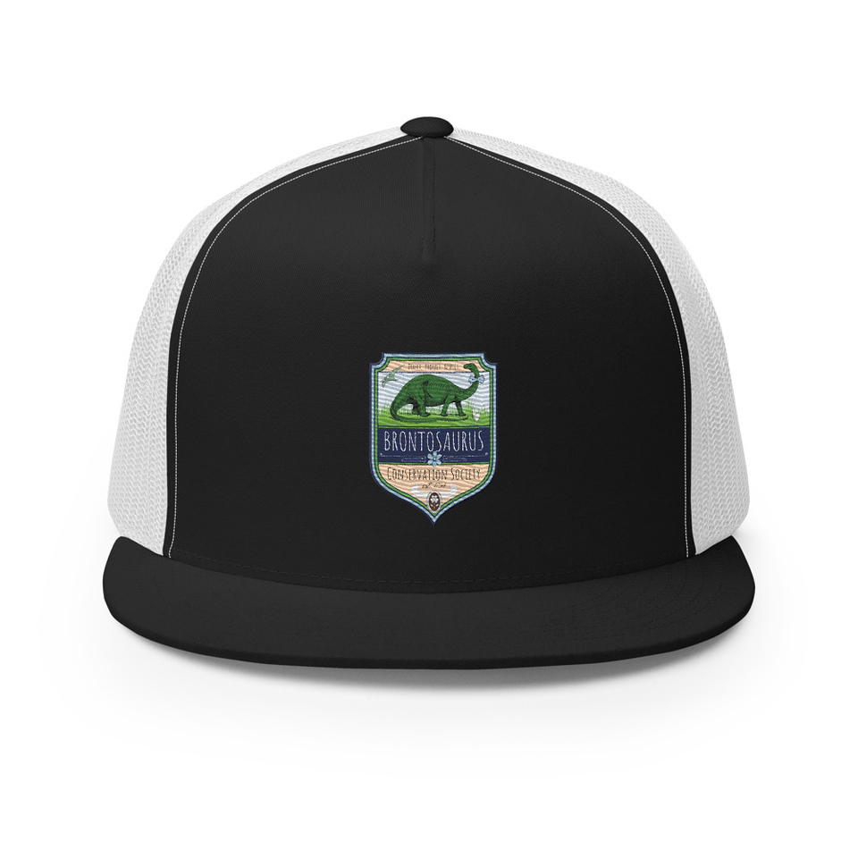 Brontosaurus Conservation Society 5 Panel Trucker Cap