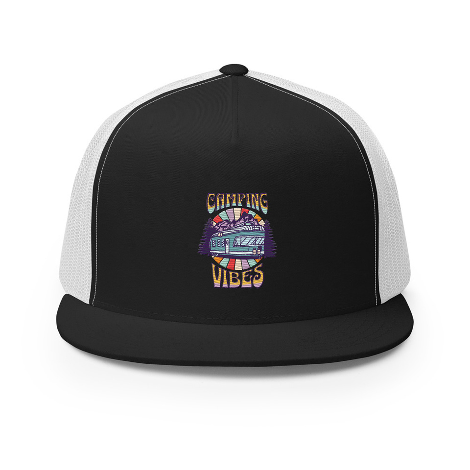 Camping Vibes 5 Panel Trucker Cap