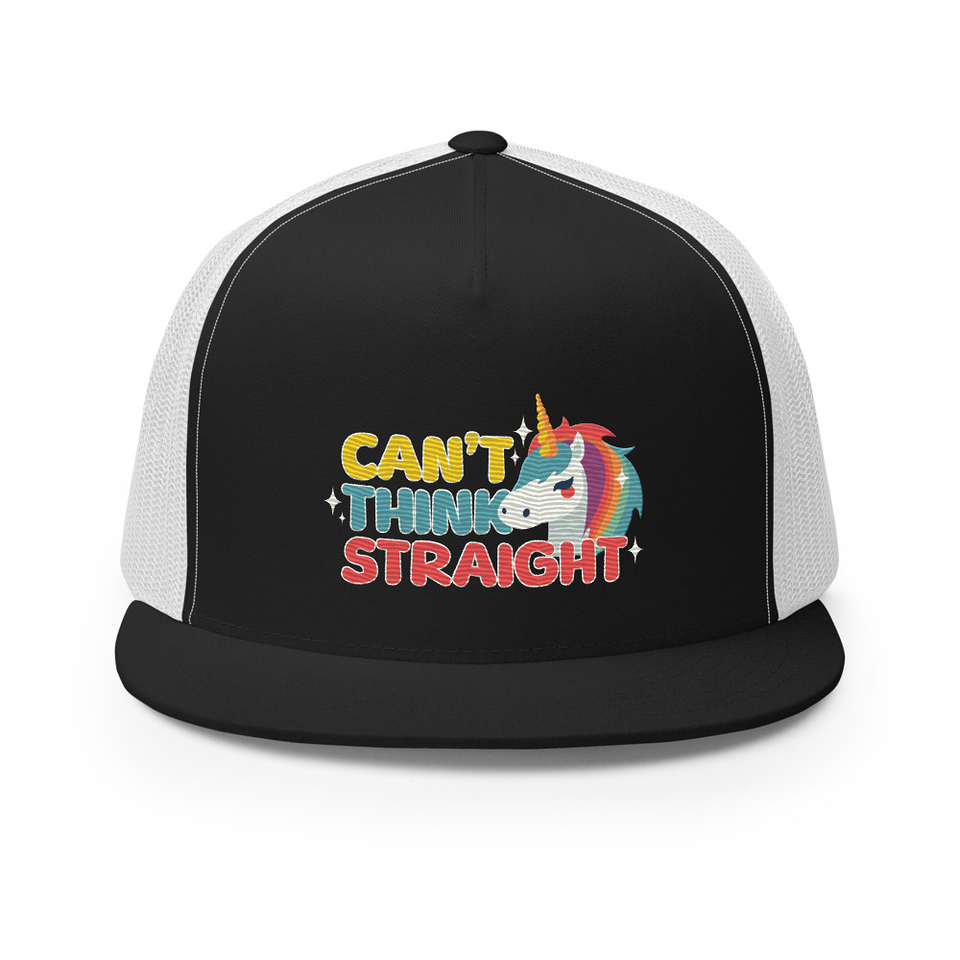 Can't Think Straight (2) 5 Panel Trucker Cap