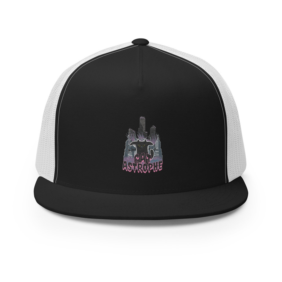 cat-astrophe 5 Panel Trucker Cap