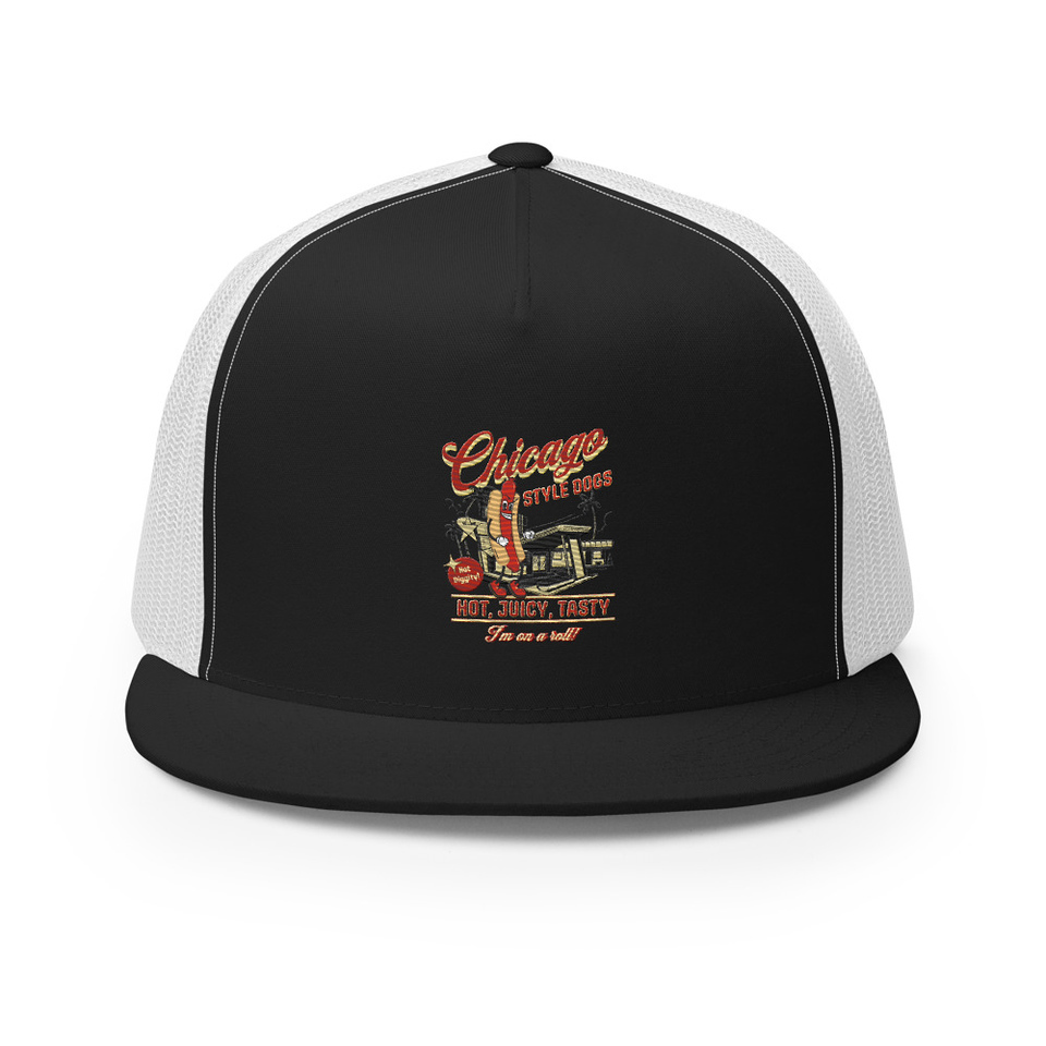 Chicago Style Hot Dogs 5 Panel Trucker Cap
