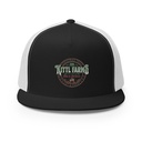 Christmas Tree Farm - Vintage Holiday Badge 5 Panel Trucker Cap