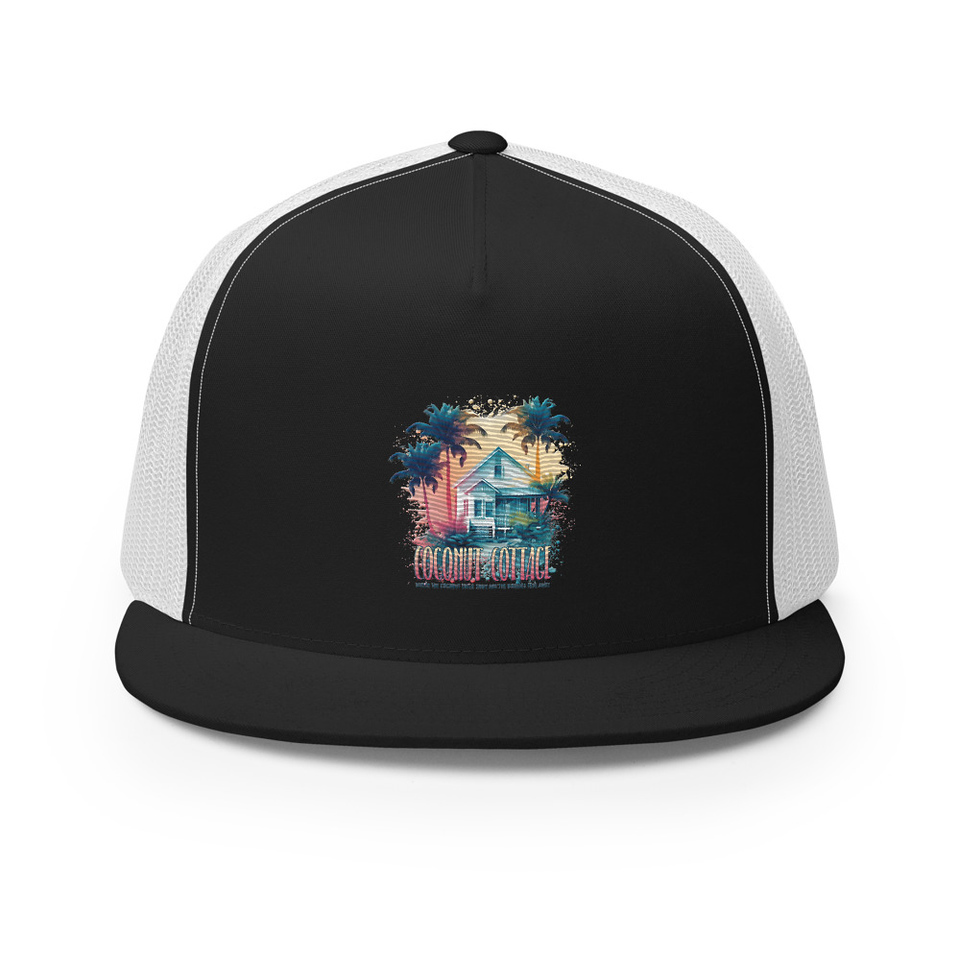 Coconut Cottage 5 Panel Trucker Cap