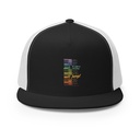 Colorful Retro Keyboard 5 Panel Trucker Cap