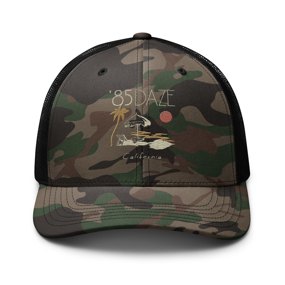 '85 Daze California Camouflage Trucker Hat