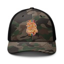 60s flower power Camouflage Trucker Hat