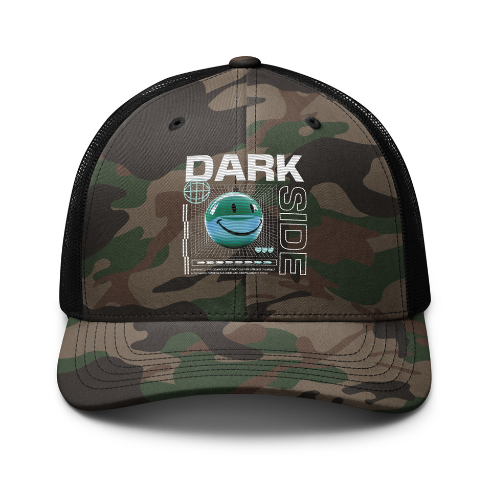 Abstract Y2K Camouflage Trucker Hat