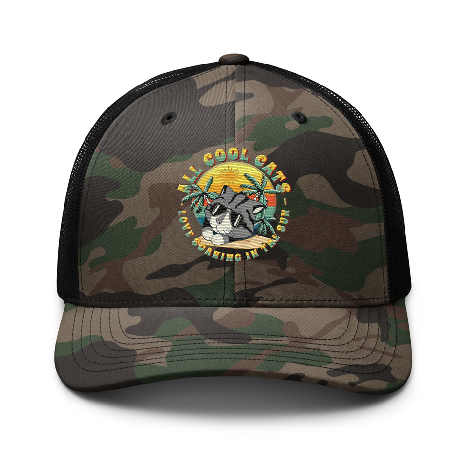 All Cool Cats - Sunset Beach Camouflage Trucker Hat