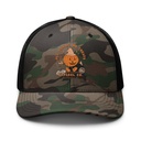 All Tricks No Treats - Pumpkin Mascot Camouflage Trucker Hat