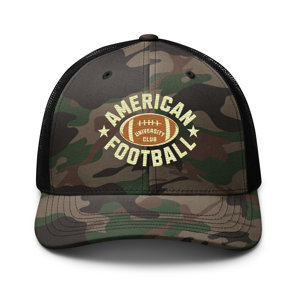 American Football - Athletic Sports Camouflage Trucker Hat