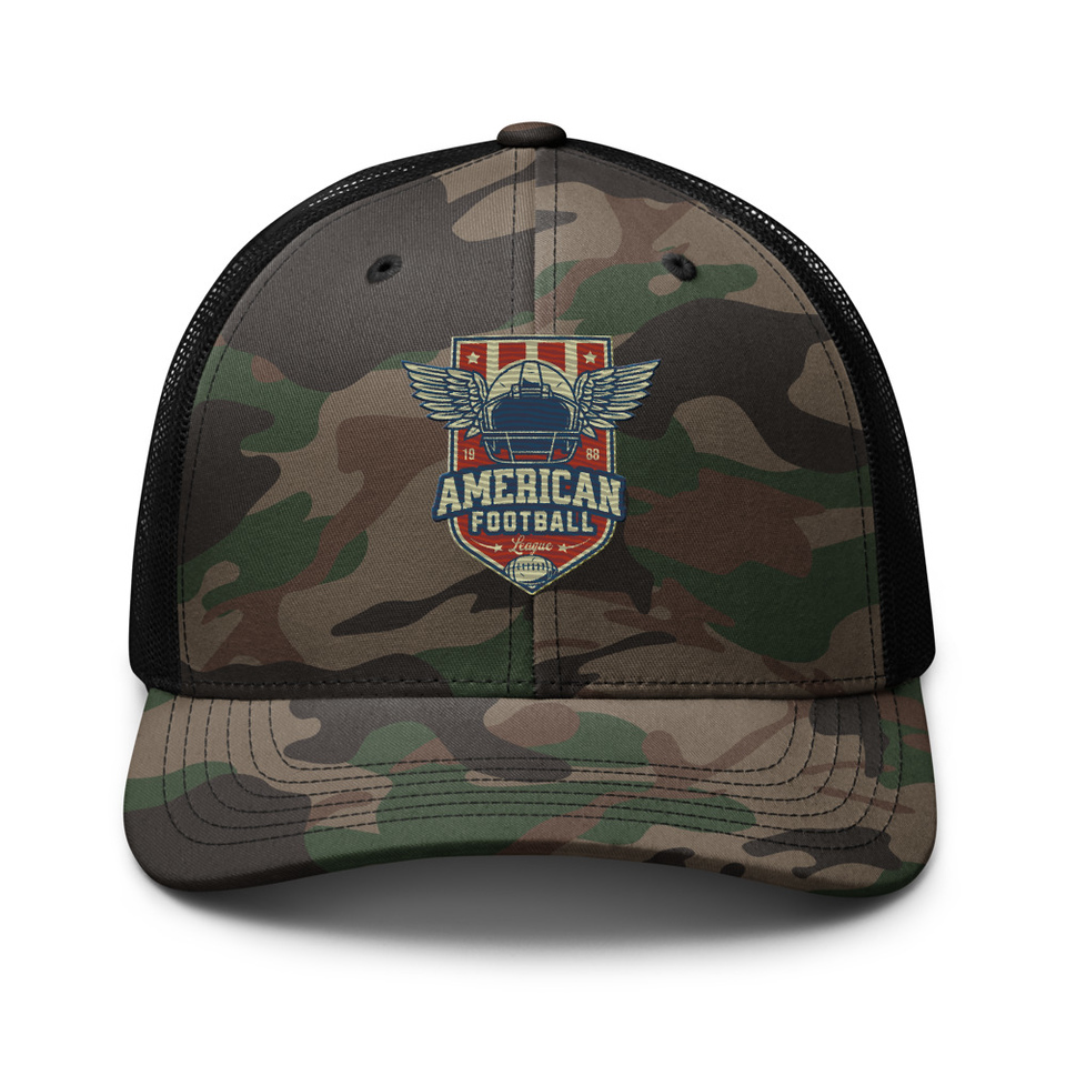 American Football League - Sports Helmet Camouflage Trucker Hat