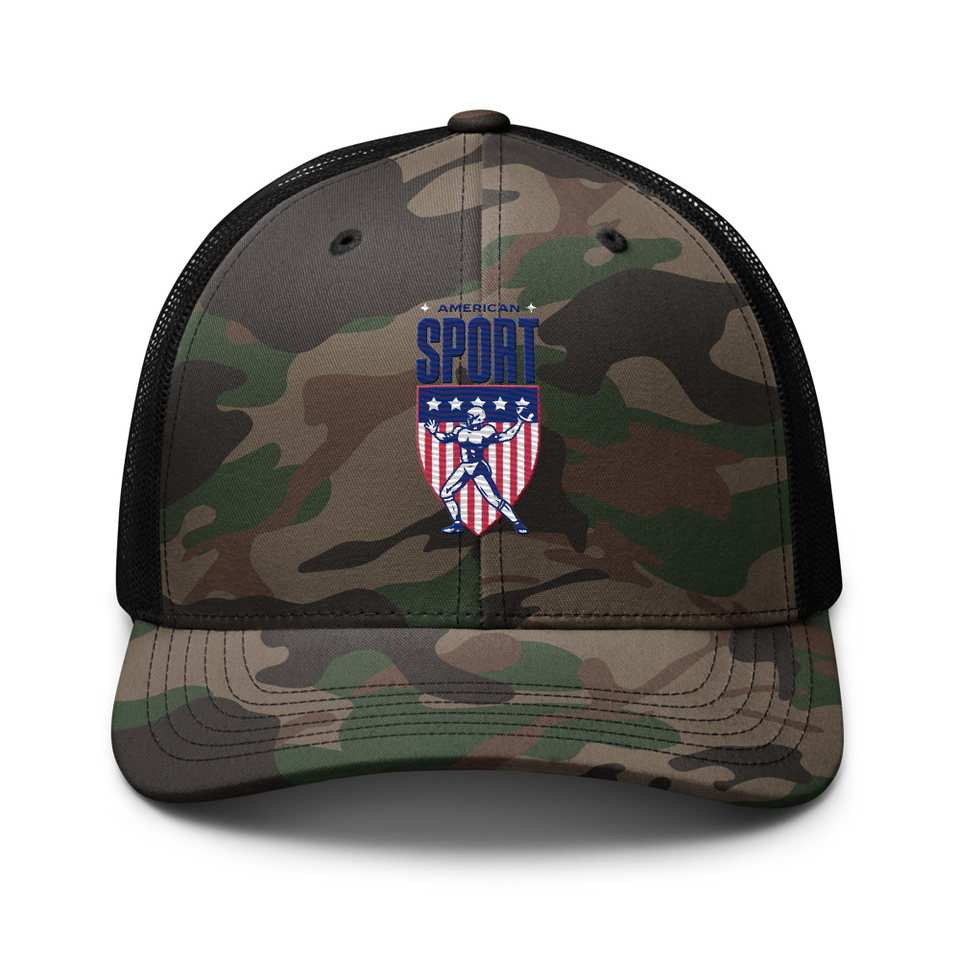 American Football Sport Camouflage Trucker Hat