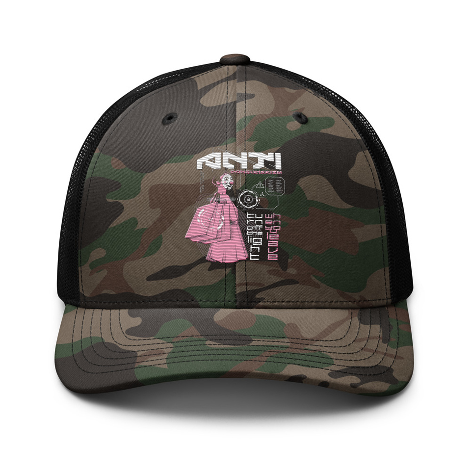 Anti Consumerism - Futuristic Camouflage Trucker Hat