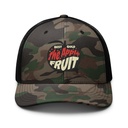 Apple Fruit - Typographic Lettering Camouflage Trucker Hat