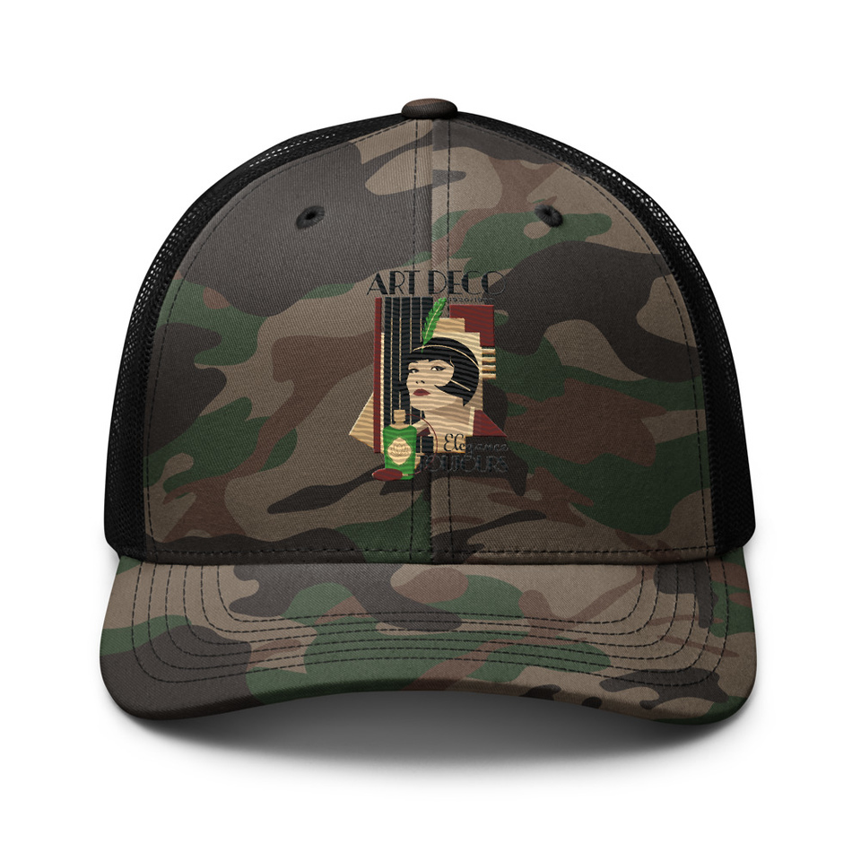 Art Deco Elegance Toujours Camouflage Trucker Hat
