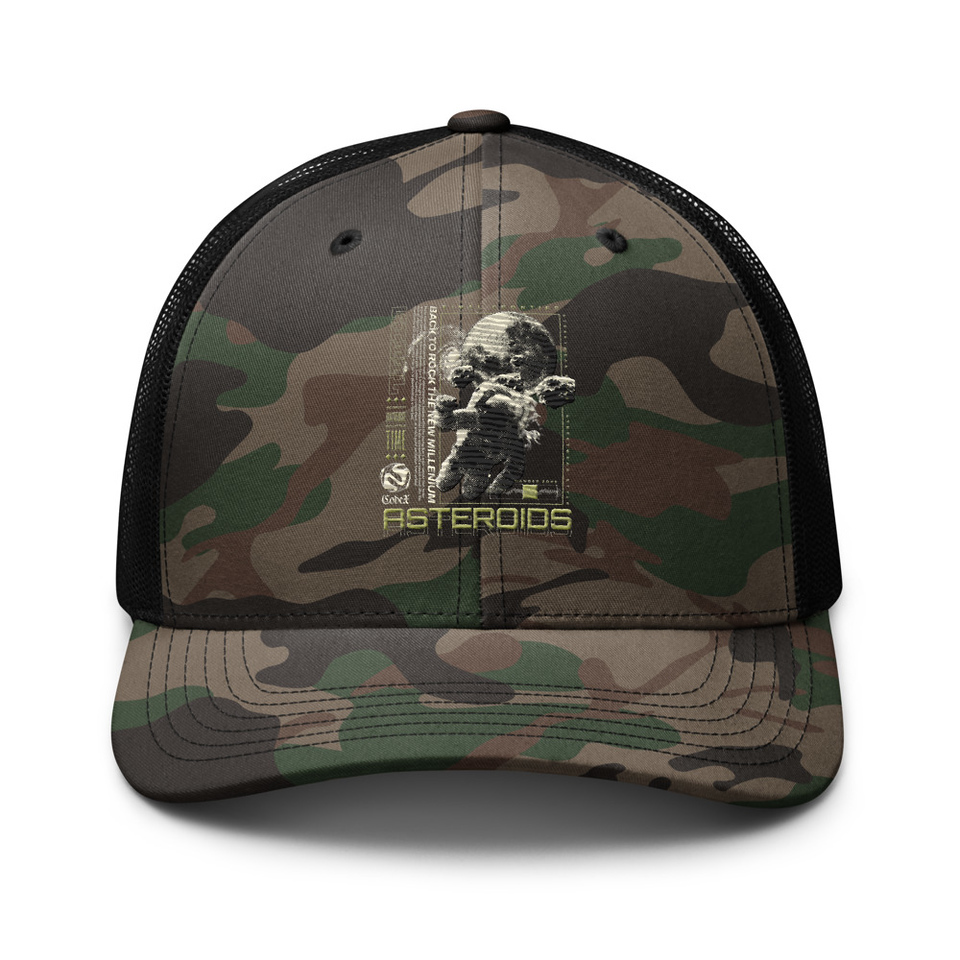 Asteroids Camouflage Trucker Hat