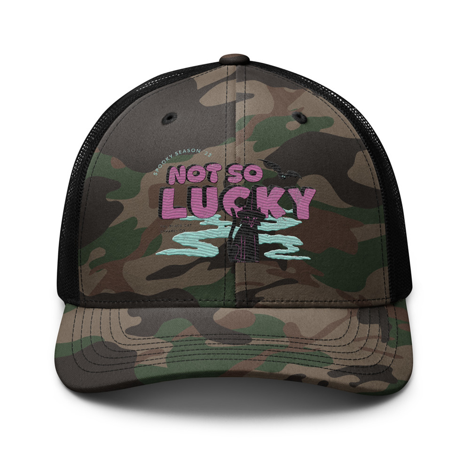Bad Luck Kitty - Halloween Camouflage Trucker Hat