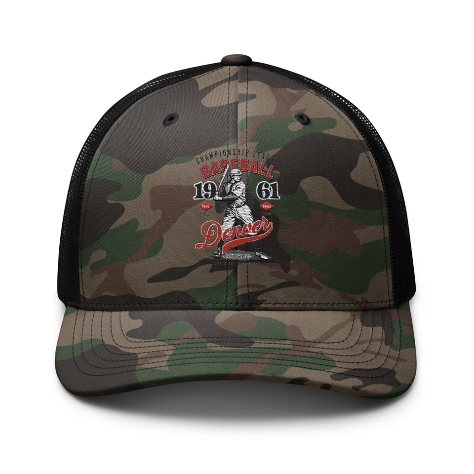 Baseball Championship League - University Sports Team Camouflage Trucker Hat